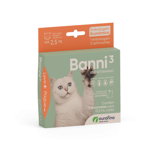 Combo Banni 3 - Para gatos de até 2,5 Kg