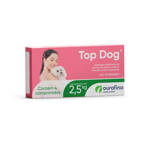 Para cães de até 2,5 Kg